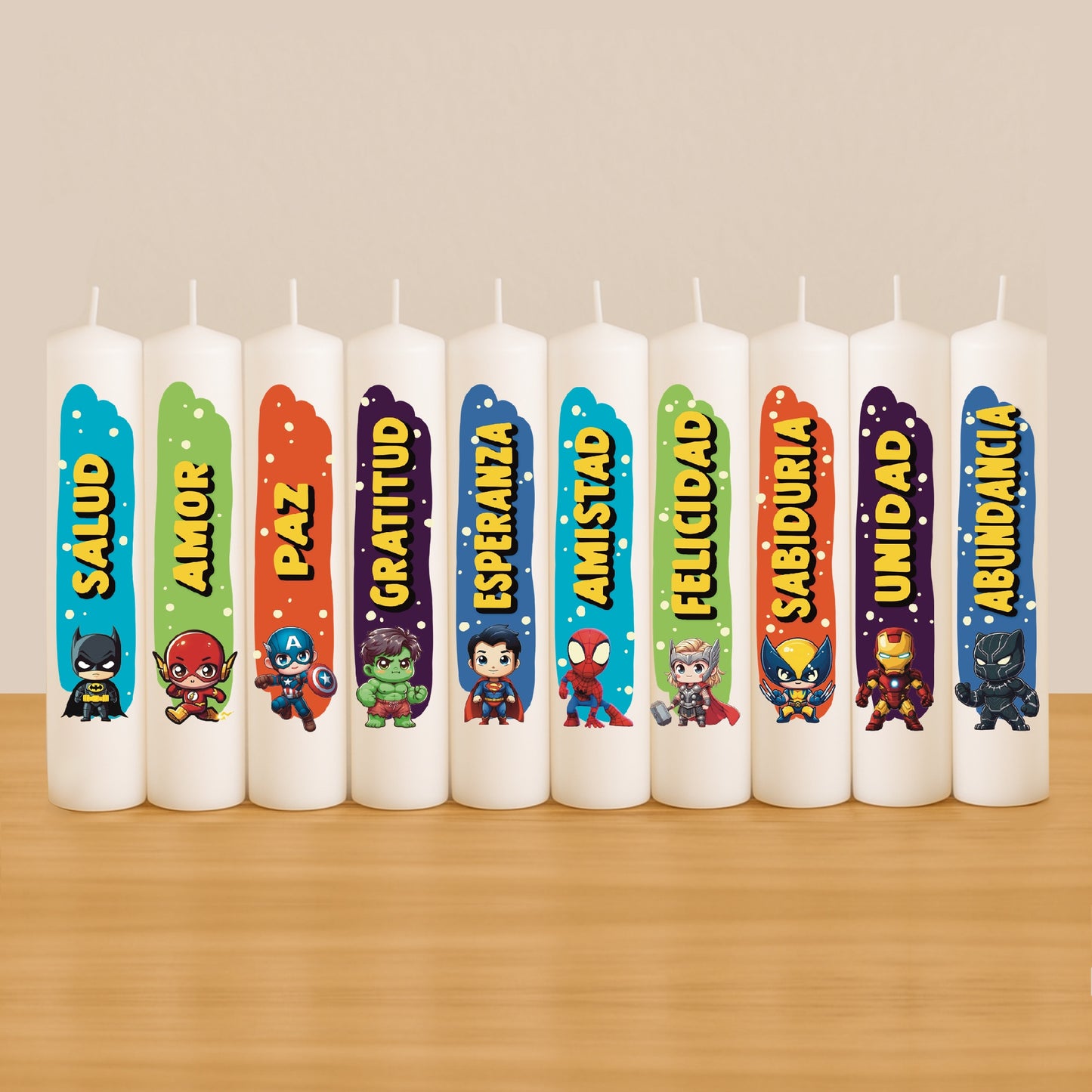 VELAS NAVIDEÑAS - SUPERHEROES