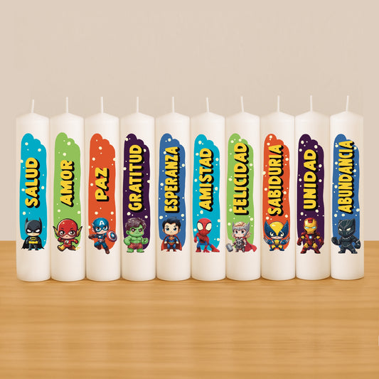 VELAS NAVIDEÑAS - SUPERHEROES