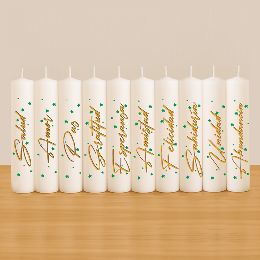 VELAS NAVIDEÑAS - DESEOS DORADO